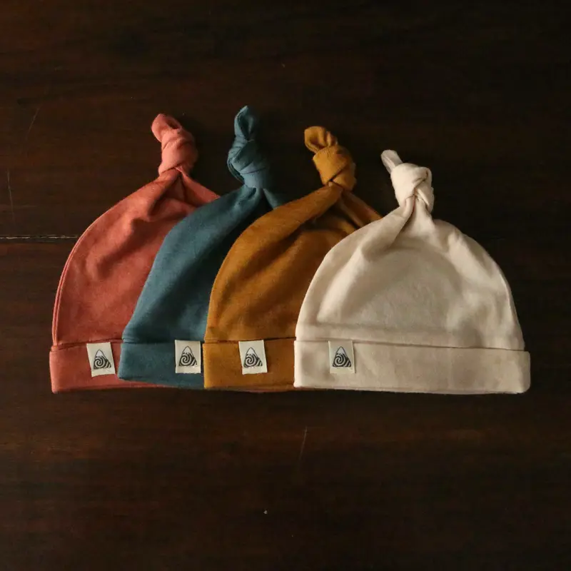 Merino Wool Baby Node Bonnet - Assorted Colours - 6-12m ONLY PINK EARTH