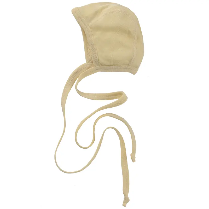 Merino Wool & Silk Baby Bonnet - Natural - 0-12m