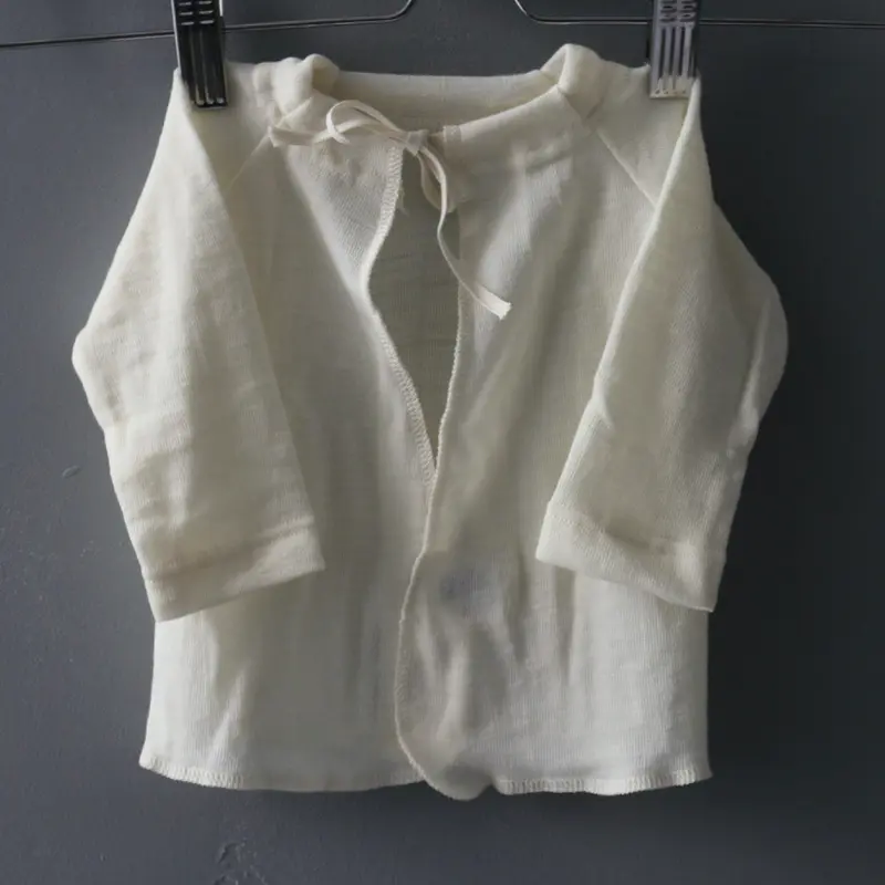 Merino Wool & Silk Baby Shirt - Ecru - 9-12m only