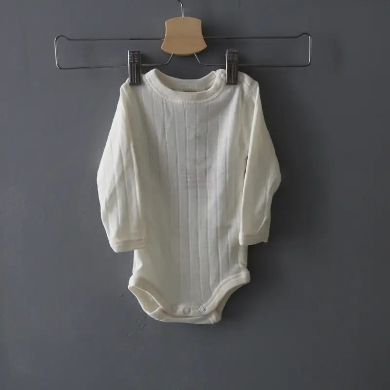 Merino Wool/ Silk Body - White - 0-1m only
