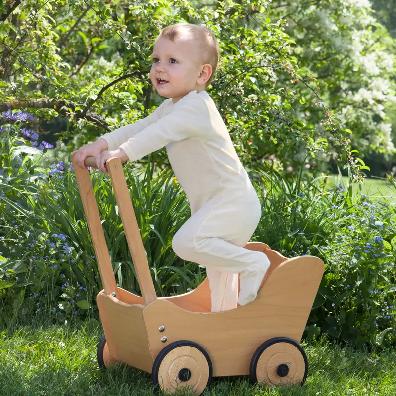 Merino Wool & Silk Pyjama - Natural - 1-2y only