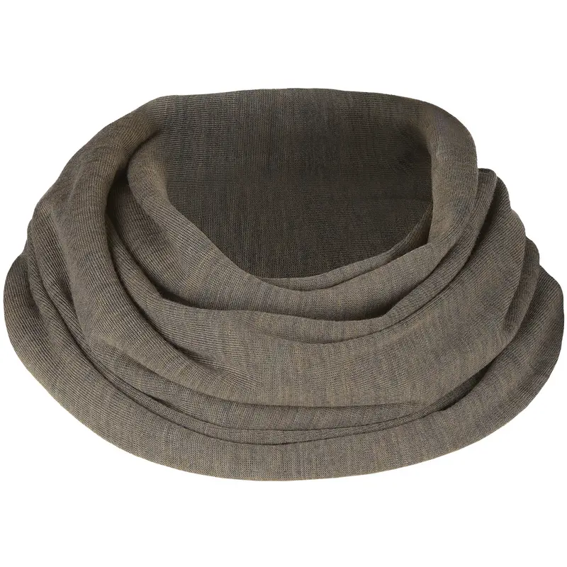 Merino Wool & Silk Snood/Scarf - Walnut - Adult