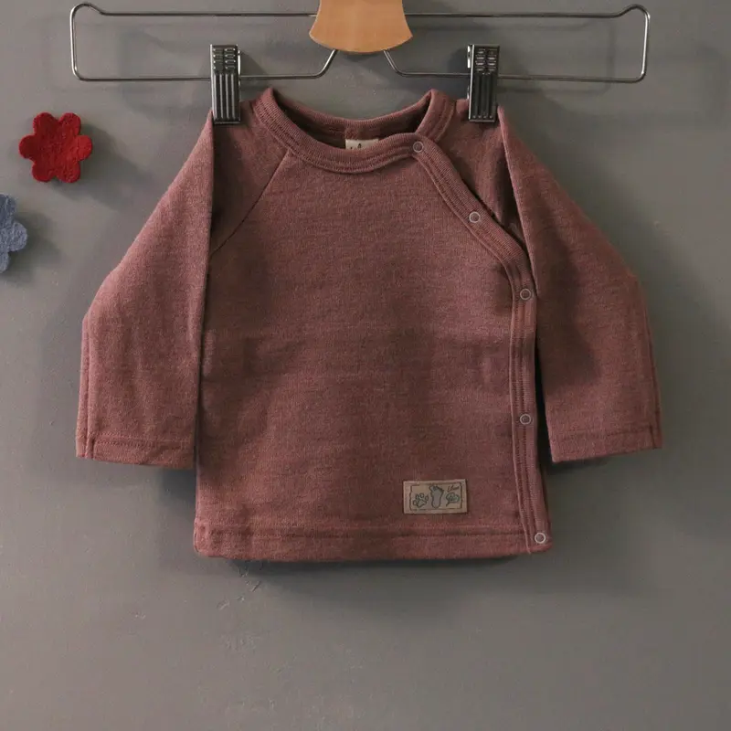 Merino Wool & Silk Wrap Top - Heather - 3M ONLY