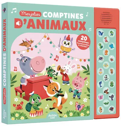 Mes jolies comptines d’animaux – 20 puces sonores – Livre