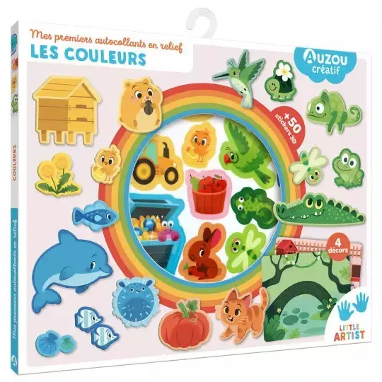Mes premiers autocollants en relief les couleurs - AUZOU