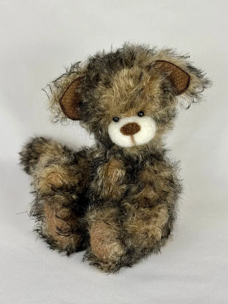 Micha chat de collection en mohair 20cm (7.8") chat artiste décoration mohair peluche sculpture textile Ooak