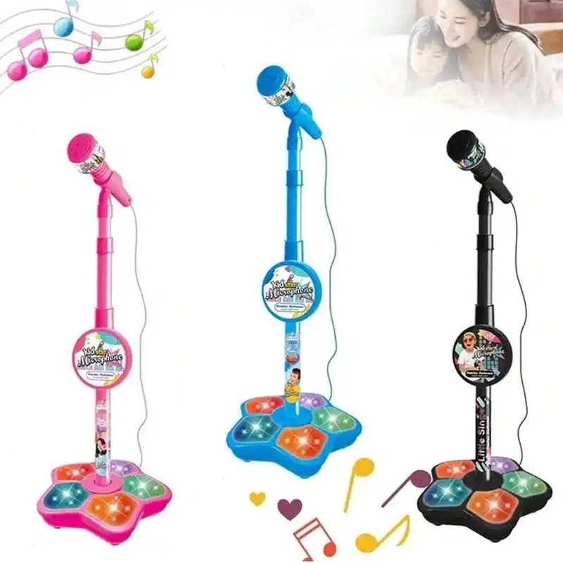 Micro karaoké enfant avec pied - jouet électronique musical portable