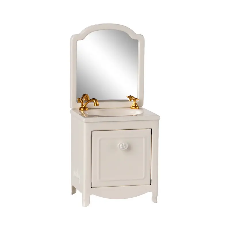 Mini meuble de salle de bain en métal - Blanc - Maileg