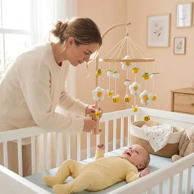Mobile Bébé | Apaisant Abeilles et Fleurs