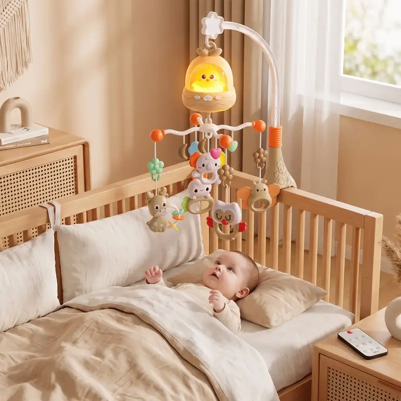 Mobile bébé musical et lumineux | Éveil sensoriel doux
