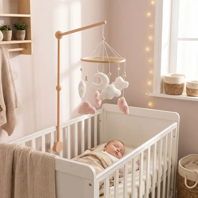 Mobile pour Bébé - WoodenCribBell™ - Nuages