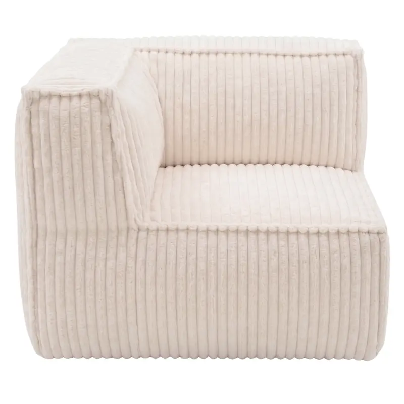 Module d'angle Gauche déhoussable - Pour canapé modulable - Velours côtelé - 90x90 cm