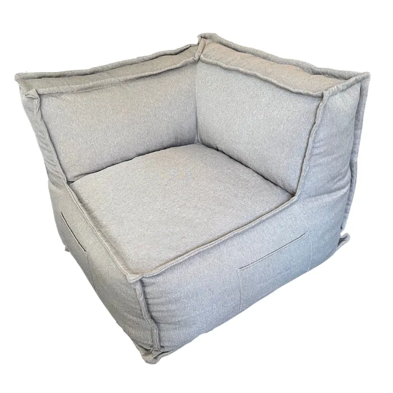 Module D’angle Réversible Pour Canapé Modulable - Effet Lin - 90x90 Cm