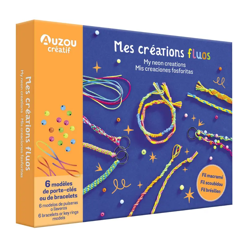 Mon coffret d'artiste - Mes créations fluos - Auzou