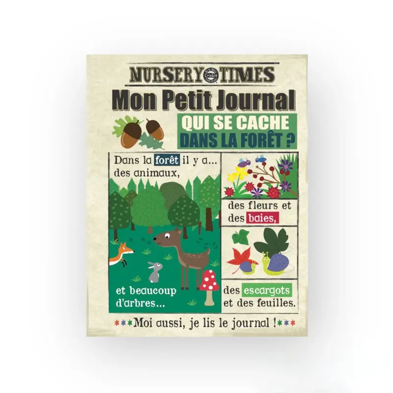 Mon petit journal forêt – Livre Tissu Sensoriel pour Bébé