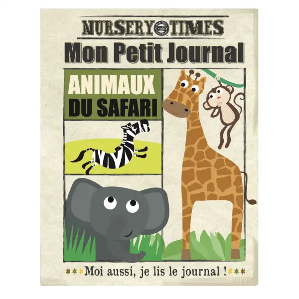 Mon petit journal Safari – Livre Tissu Sensoriel pour Bébé