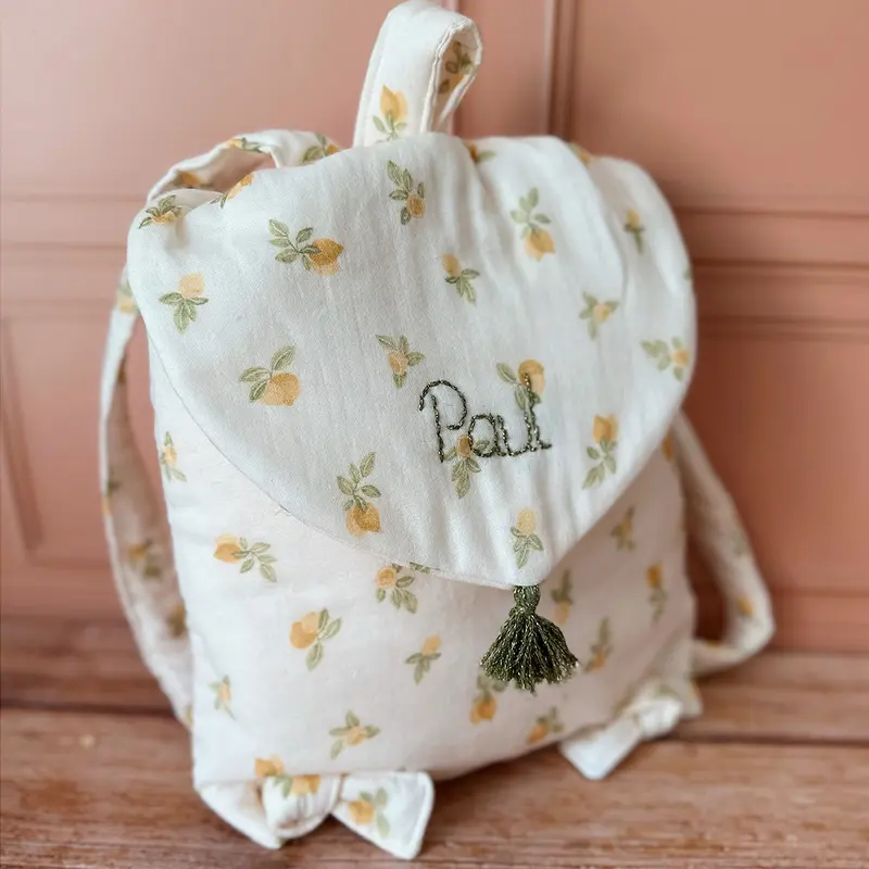Mon premier sac à dos personnalisé - Motif Citrons