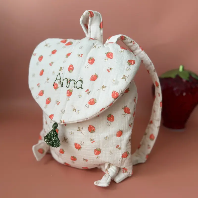 Mon premier sac à dos personnalisé - Motif Fraises Cerises
