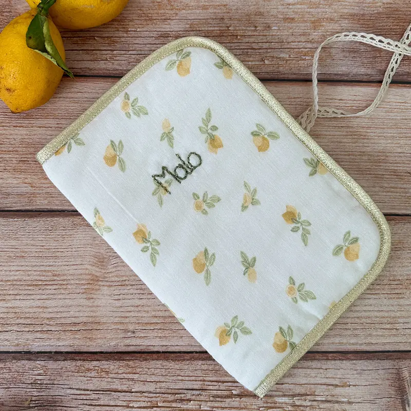 Mon protège carnet de santé personnalisé - Motif Citron