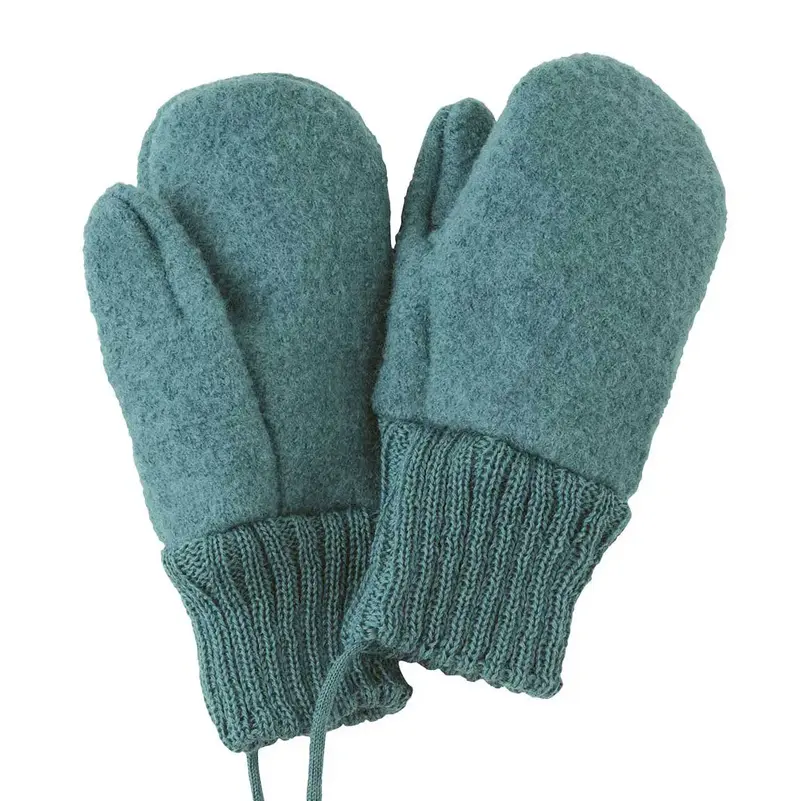 Moufles en laine bouillie Disana - Eucalyptus