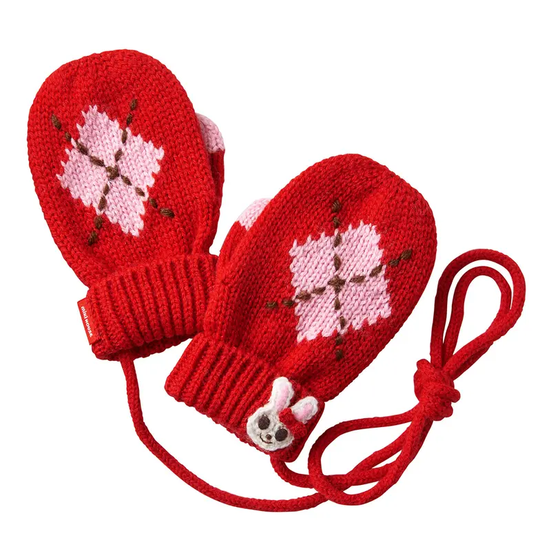 MOUFLES EN LAINE ROUGE