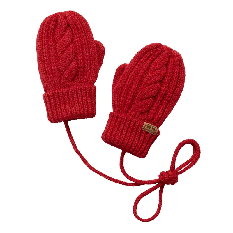 MOUFLES EN LAINE ROUGE