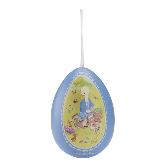 Moulin roty - La Grande Famille - Petit œuf métal bleu - naissance+