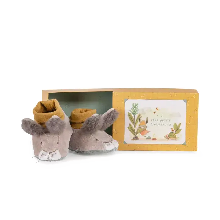 Moulin roty - Trois petits lapins - Chaussons lapin - naissance+