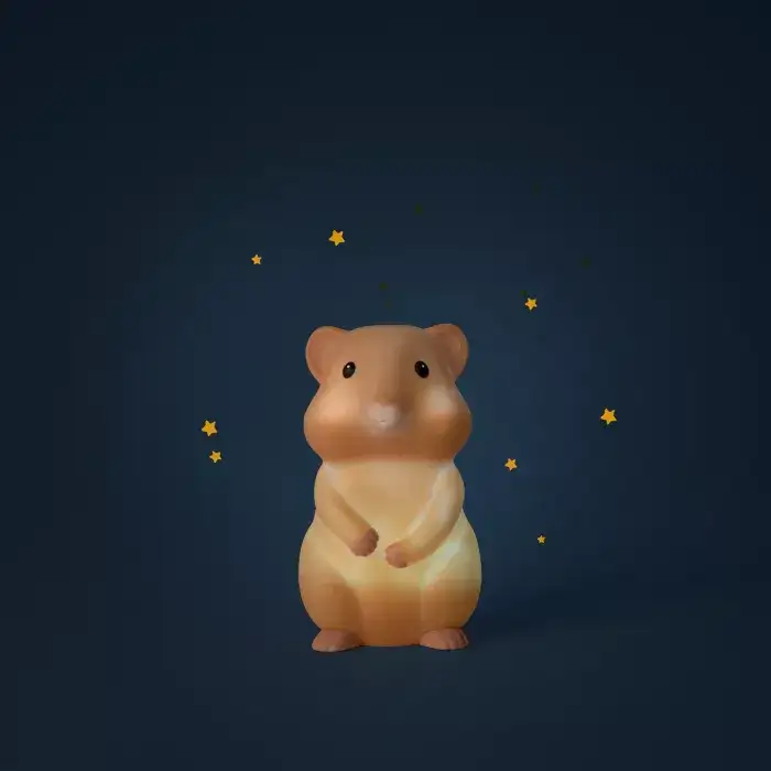 Moulin Roty - Veilleuse hamster - Puce & Pilou 👶Naissance+