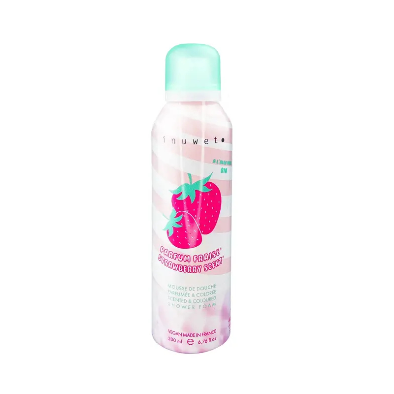 Mousse de douche rose Fraise - inuwet