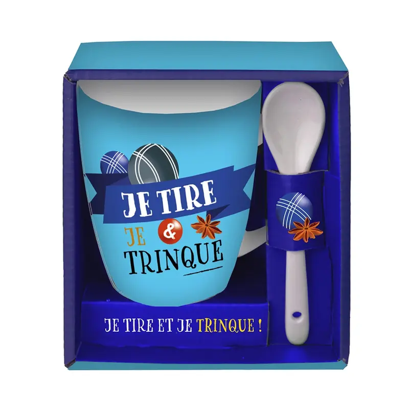 Mug avec cuillère Tire et Trinque - Brèves de comptoir
