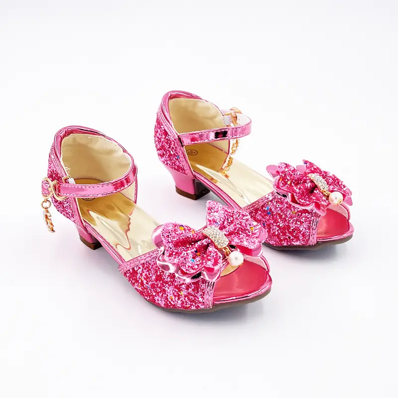 Mules à noeuds et paillettes pour enfant (3 à 10 ans) - Rose - Labay