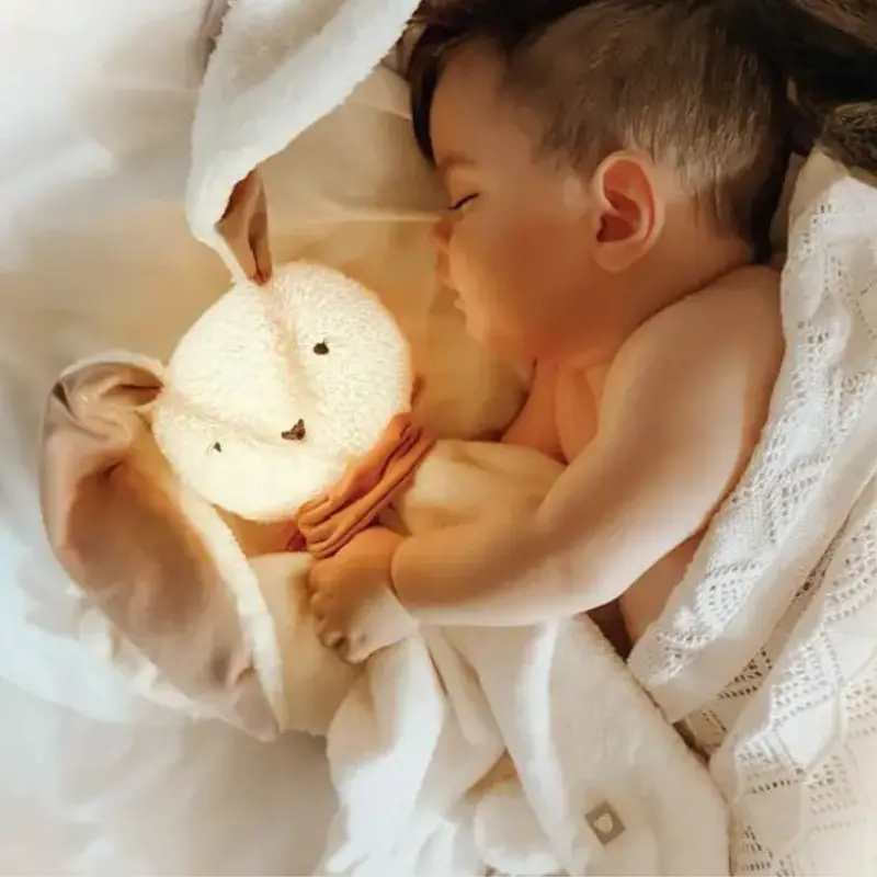 MyHummy doudou lapin plat 5en1 veilleuse