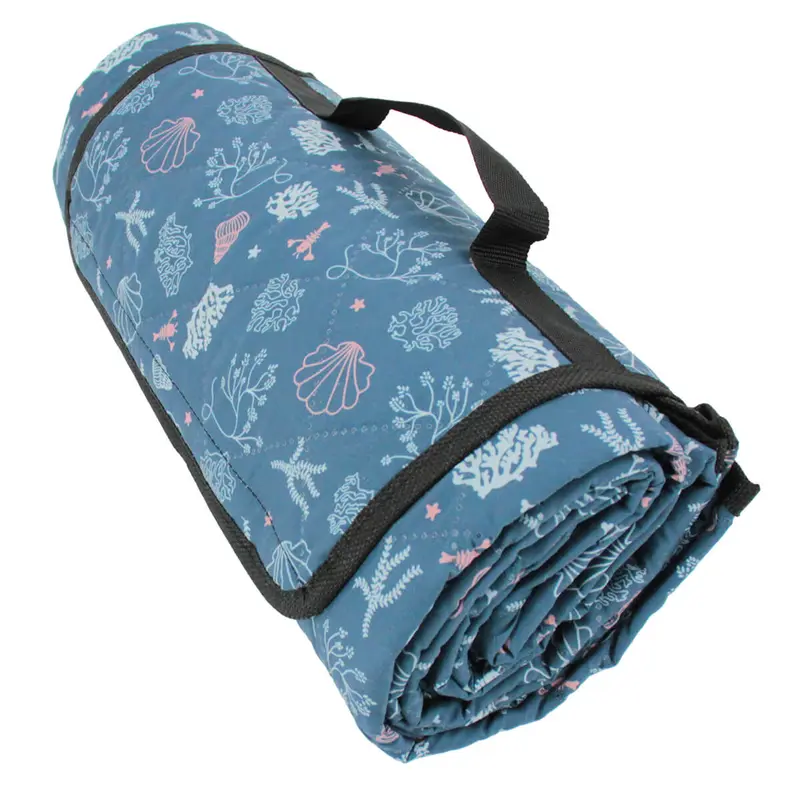 Nappe pique-nique Seaside Romance 130x150 cm - 1 face matelassée / 1 face imperméable