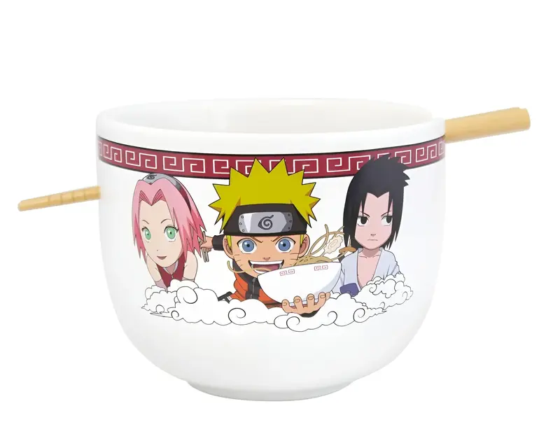 Naruto Shippuden - Bol à Ramen avec Baguette Naruto Sasuke Sakura - 414ml