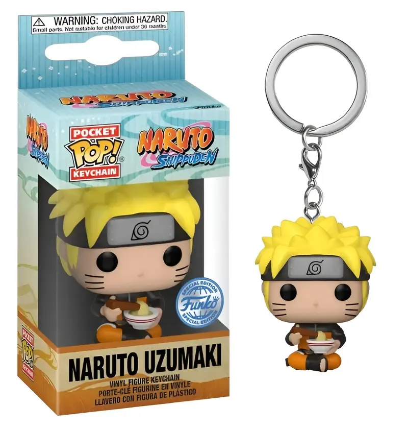 Naruto Shippuden - Porte-clés Uzumaki Naruto avec ses nouilles - Pocket Pop Keychain