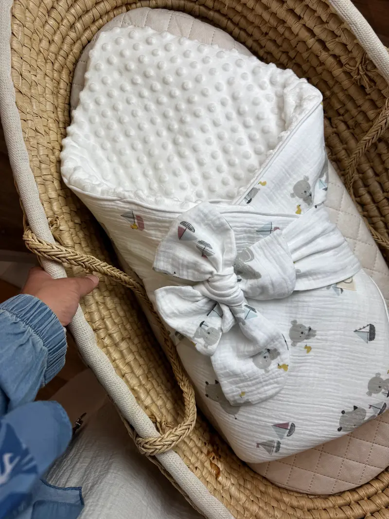 Nid d'ange bébé d'emmaillotage - BLANC PETIT BATEAU | Made in France