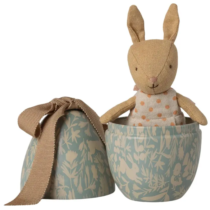 Œuf De Pâques Avec Lapin Micro, Petit – Bleu Poudré