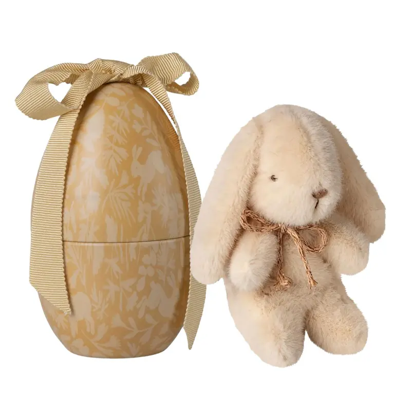 Œuf De Pâques & Peluche Lapin Jaune Crème, Mini
