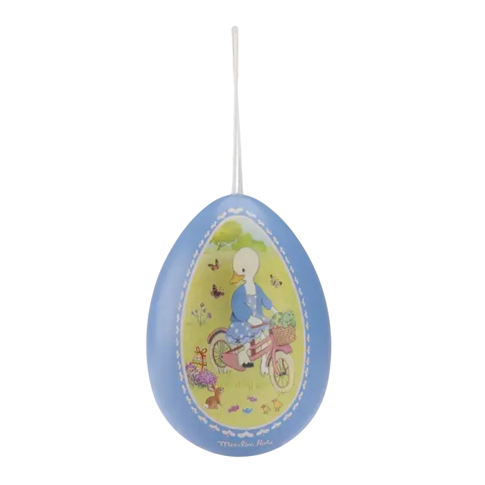 Œuf en métal bleu Moulin Roty La Grande Famille