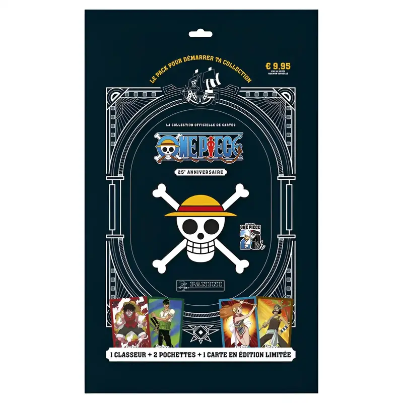 One Piece - Pack De Démarrage De Cartes A Collectionner - 1 Classeur + 2 Pochettes + 1 Carte En Edition Limitée - 25ème Anniversaire