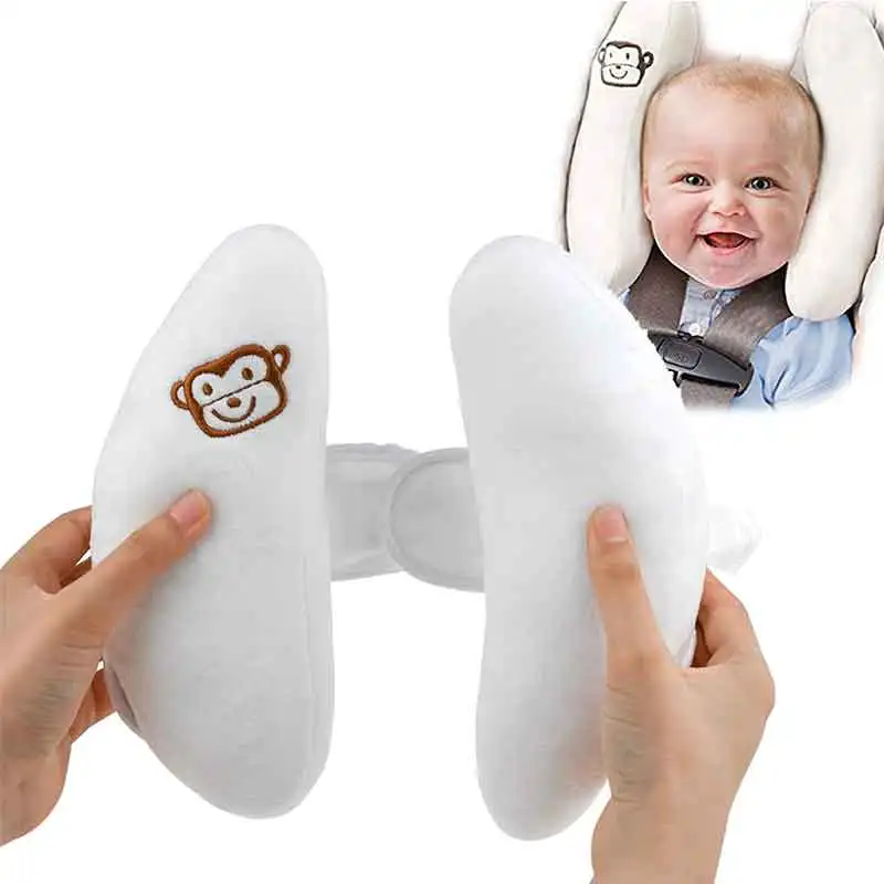 Oreiller banane siège auto poussette bébé - soutien tête cou réglable coussin accessoires