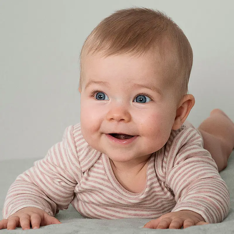Organic Baby Body - Powder/OffWhite - 0-1m only