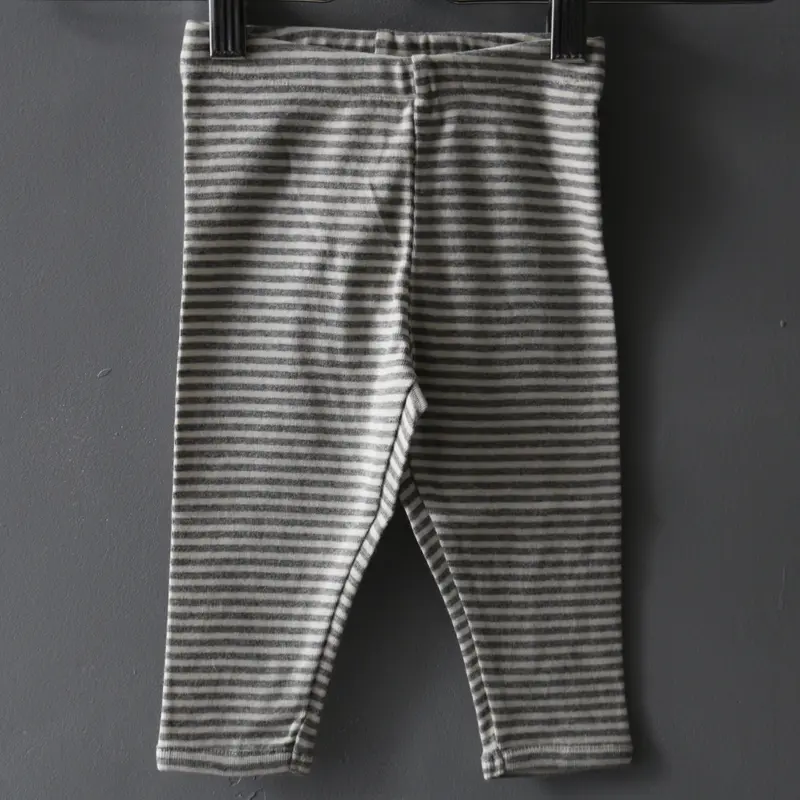 Organic Baby Leggings - Grey/OffWhite - 3m-2y