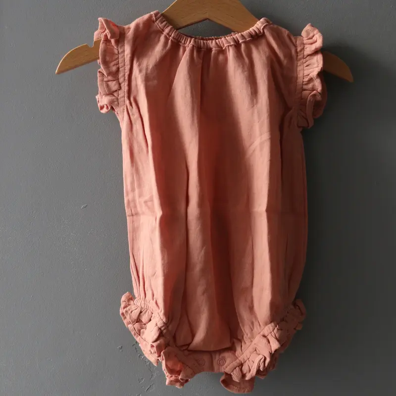 Organic Baby Summer Romper - Dark Sienna - 0-9m