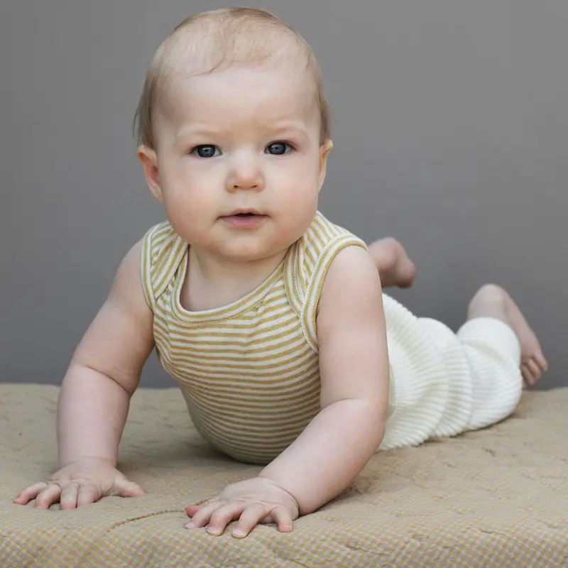 Organic Baby Tank Body - Chamomile/Ecru - 0-2y
