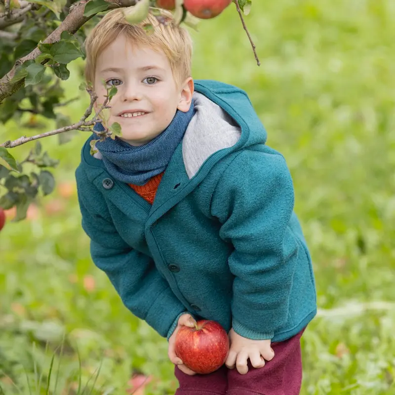 Organic Boiled Wool Jacket - Assorted Colours - 3m-10y