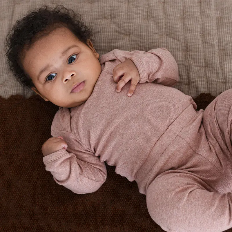 Organic Cotton Baby Body - Clay - 0m-2y