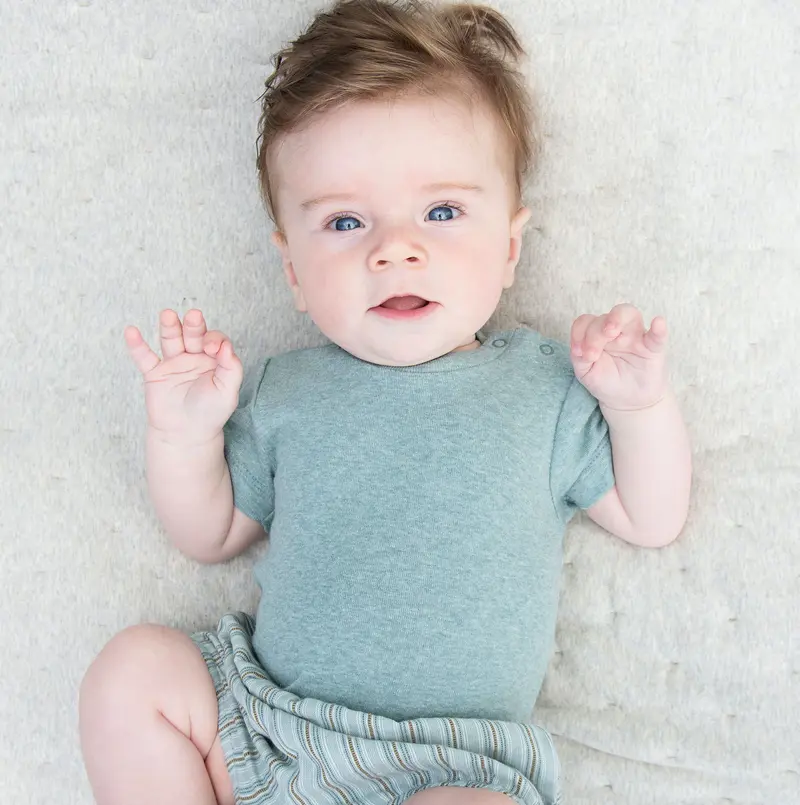 Organic Cotton Baby Body - Lake - 3m-2y