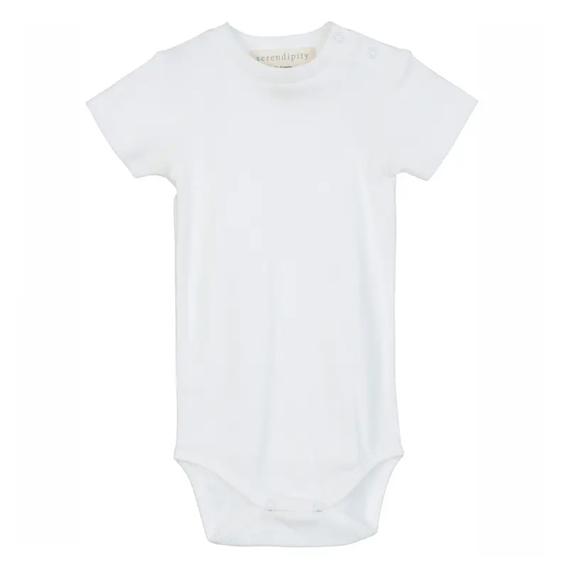 Organic Cotton Baby Body Short Sleeve - OffWhite - 0m-2y